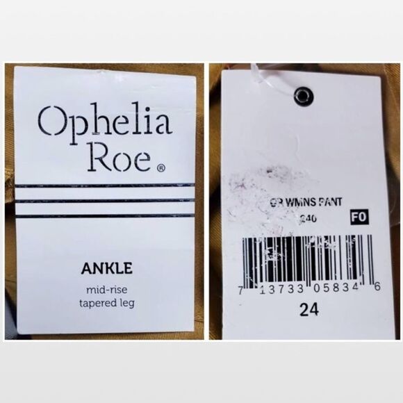 New Earth Tone Mid-rise Tapered Leg Ankle Plus Pants - Picture 15 of 16